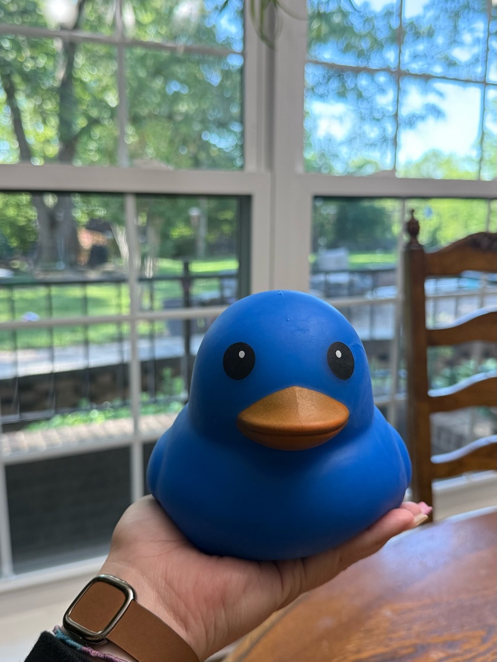 Viral Squishy Blue Laffy Quack Duck